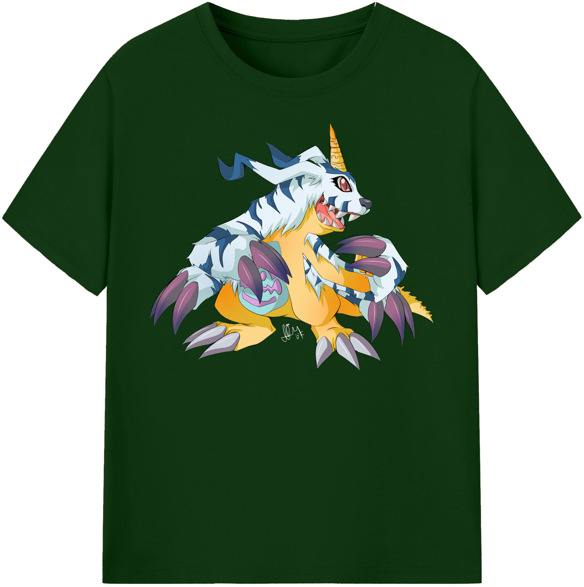 （画像用） Digimon デジタルモンスター/デジモン 綿100％半袖Tシャツ（フロントプリント）